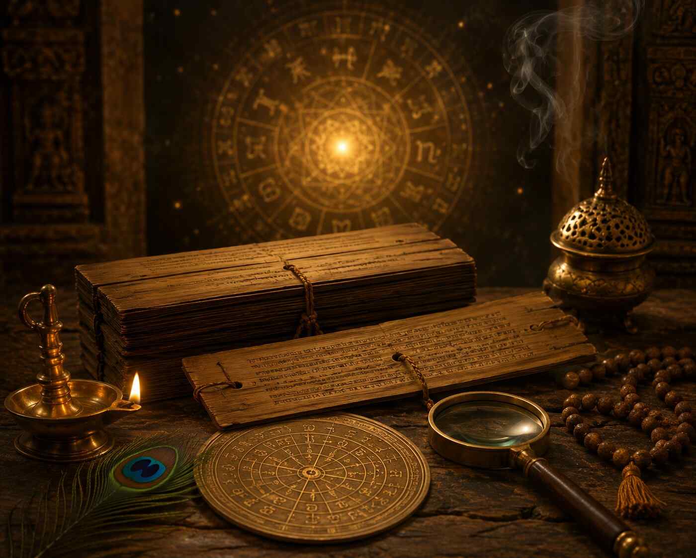 Nadi astrology palm leaf manuscript