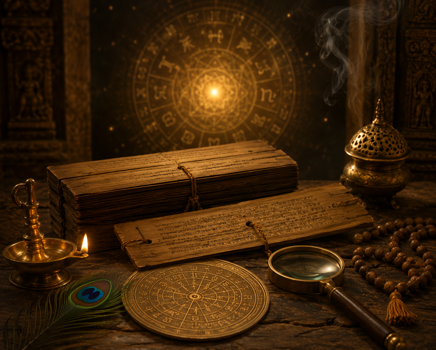Nadi astrology palm leaf manuscript
