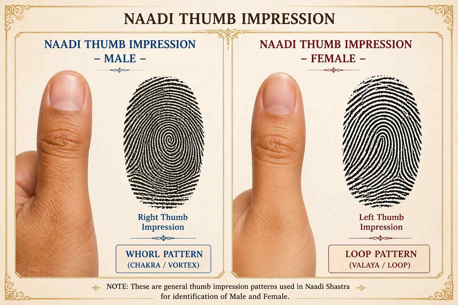 Thumb impression for online Nadi reading