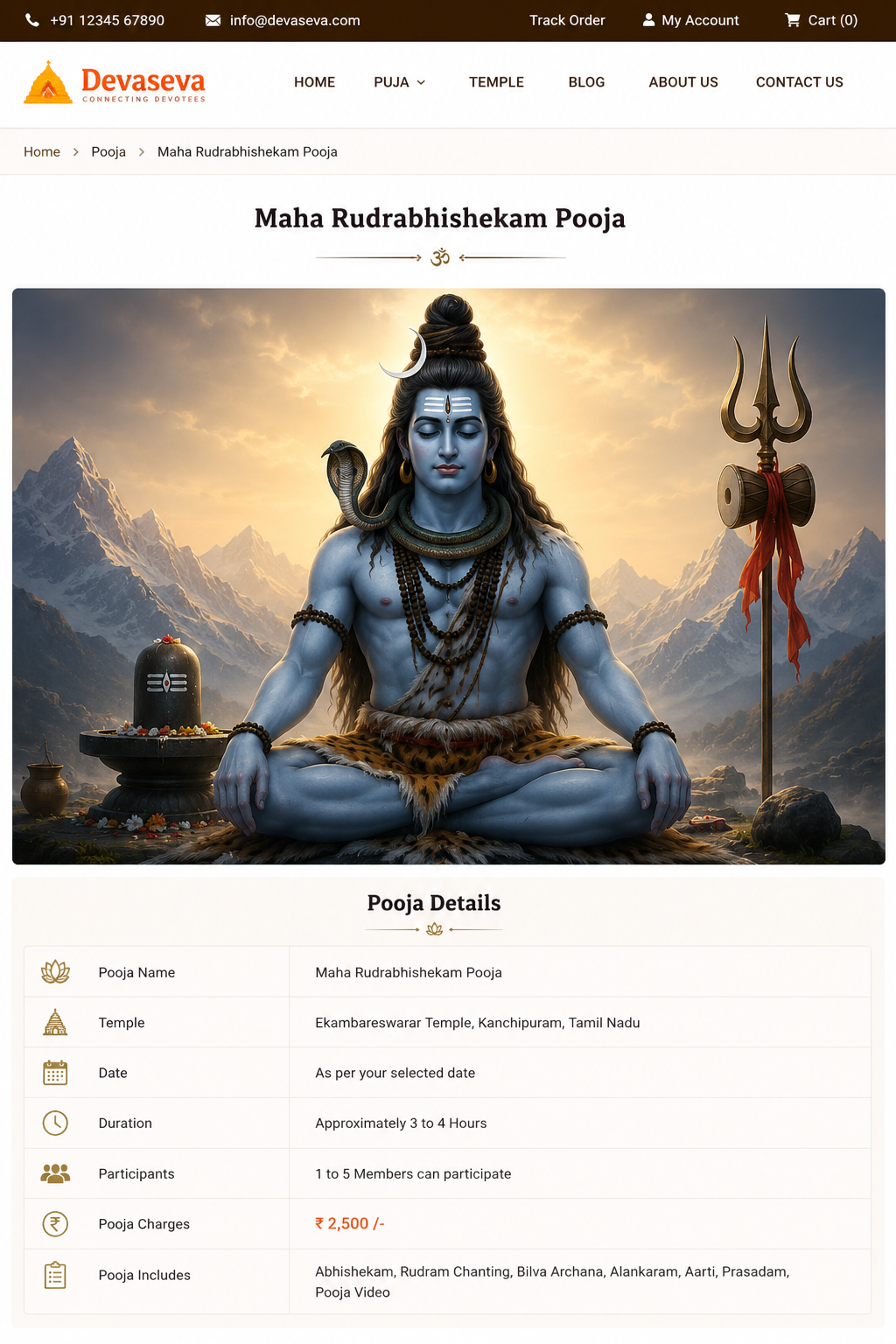 Maha Rudrabhishekam Pooja