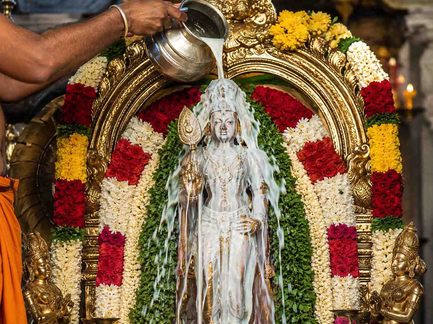 Milk offering ritual with shri agasthiya saptarishi nadi jothidam